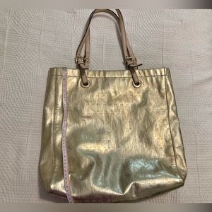 Michael Kors Pale Gold Logo Tote